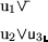 $ \bar \mathsf{u}_1
{\vee}\bar \mathsf{u}_2 {\vee}\mathsf{u}_3$