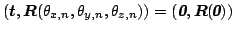 $ (\V t, \V R({\theta_{x,{n}}},
{\theta_{y,{n}}}, {\theta_{z,{n}}})) = (\VNull , \V
R(\!\VNull ))$